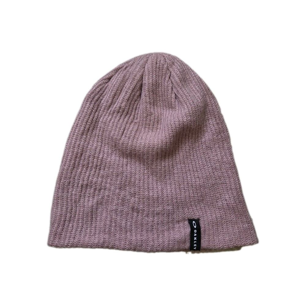 Oakley Purple Knit Beanie Hat One Size Acrylic Winter Skull Cap Regular Fit GUC